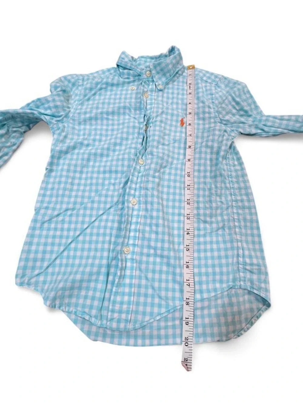 Ralph Lauren Boys' Light Blue Gingham Button-Down Shirt